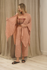 Carmen Cardigan Cameo Brown Check