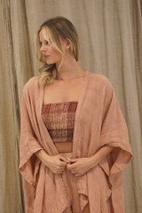 Carmen Cardigan Cameo Brown Check