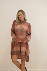 Gia Shirt Dress Cameo Brown Combo