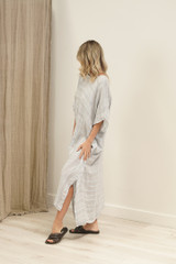 Erika Oversized Kaftan Lemon Sorbet Multi Stripes