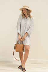 Gia Shirt Dress Lemon Sorbet Multi Stripes