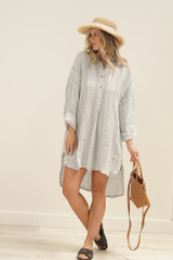 Gia Shirt Dress Lemon Sorbet Multi Stripes