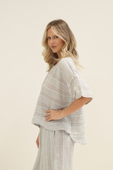 Barbara Top Lemon Sorbet Multi Stripes