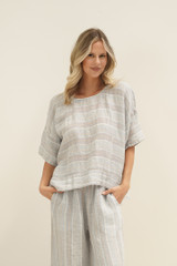 Barbara Top Lemon Sorbet Multi Stripes