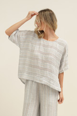 Barbara Top Lemon Sorbet Multi Stripes