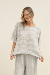 Barbara Top Lemon Sorbet Multi Stripes