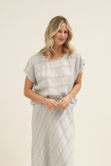 Carina Box Top Lemon Sorbet Multi Stripes