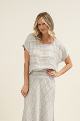 Carina Box Top Lemon Sorbet Multi Stripes