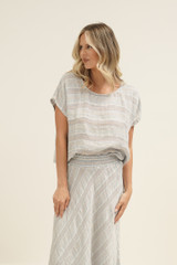 Carina Box Top Lemon Sorbet Multi Stripes
