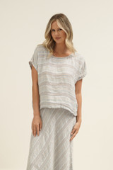 Carina Box Top Lemon Sorbet Multi Stripes