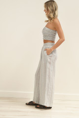 Mia Linen Pants Lemon Sorbet Multi Stripes