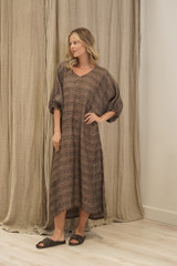Rosa Elasticated Sleeves Kaftan Toasted Earth Combo