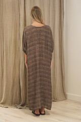Rosa Elasticated Sleeves Kaftan Toasted Earth Combo