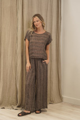 Mia Linen Pants Toasted Earth Combo