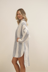 Giana Shirt Dress Corn Blue Stripe