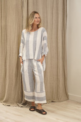 Valentina Top Corn Blue Stripes