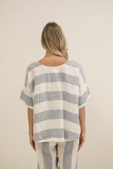 Barbara Top Corn Blue Stripes