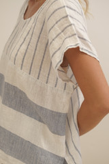 Mirabella Sleeveless Top Cornflower Blue Stripes