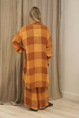 Cristina Shirt Dress Spiced Ochre Check
