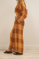 Ari Ease Pants Spiced Ochre Check