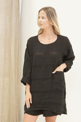 Abbey One Pocket Tunic Black Combo