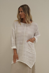 Abbey One Pocket Tunic White Combo
