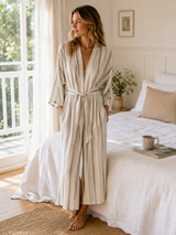 Willow Kimono Eucalyptus Stripes