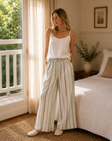 Eden Lounge Pants Eucalyptus Stripes