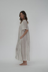 Celeste Long Dress Eucalyptus Stripes