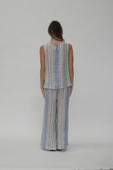 Mirabella Sleeveless Top Cool Coastal Stripes