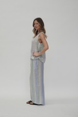 Mirabella Sleeveless Top Cool Coastal Stripes