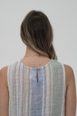 Mirabella Sleeveless Top Cool Coastal Stripes