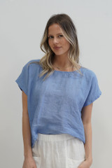 Carina Box Top Coastal Blue