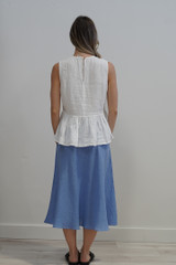 Gonna Midi Skirt w Lining Coastal Blue