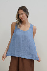 Mirabella Sleeveless Top  Coastal Blue