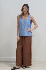 Mirabella Sleeveless Top  Coastal Blue