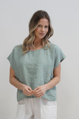 Carina Box Top Seafoam