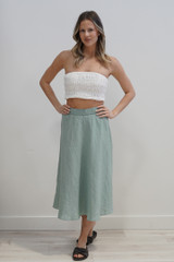 Gonna Midi Skirt w Lining Seafoam