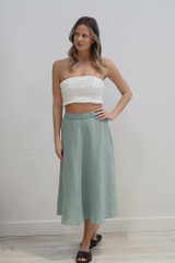 Gonna Midi Skirt w Lining Seafoam