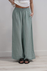 Mia Linen Pants Seafoam