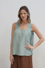 Mirabella Sleeveless Top Seafoam