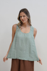 Mirabella Sleeveless Top Seafoam