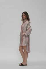 Giana Shirt Dress Warm Earth Stripes