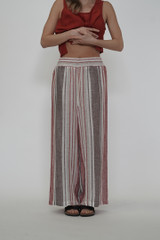 Mia Linen Pants Warm Earth Stripes