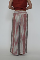 Mia Linen Pants Warm Earth Stripes