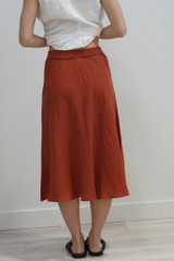 Gonna Midi Skirt w Lining Paprika