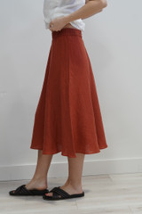 Gonna Midi Skirt w Lining Paprika