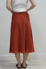 Gonna Midi Skirt w Lining Paprika