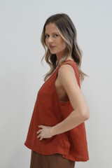 Mirabella Sleeveless Top Paprika