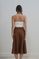 Gonna Midi Skirt w Lining Cocoa